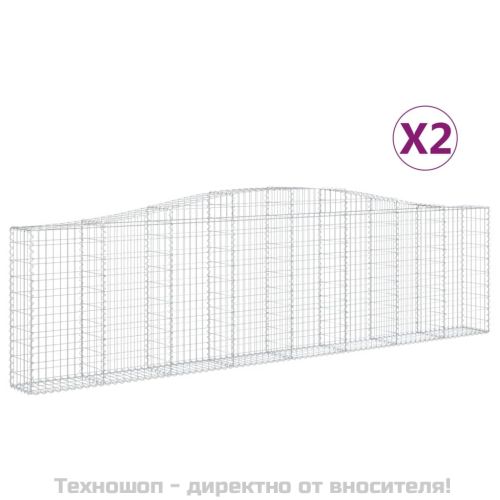 Габионни кошници арка 2 бр 400x30x100/120 см поцинковано желязо