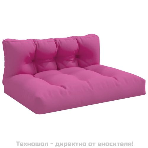 Палетни възглавници, 2 бр, розови, текстил