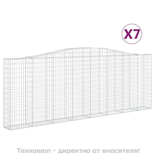 Габионни кошници арка 7 бр 400x30x140/160 см поцинковано желязо