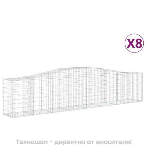 Габионни кошници арка 8 бр 400x50x80/100 см поцинковано желязо