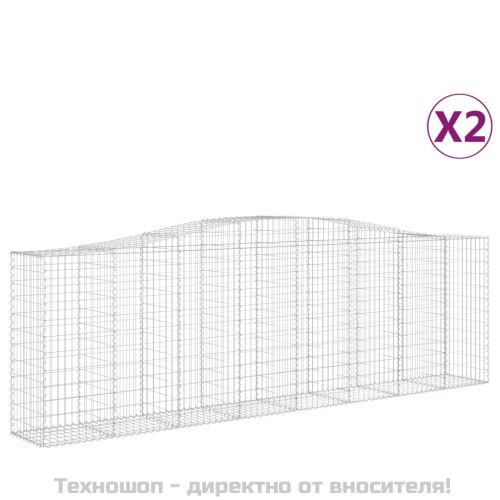 Габионни кошници арка 2 бр 400x50x120/140см поцинковано желязо