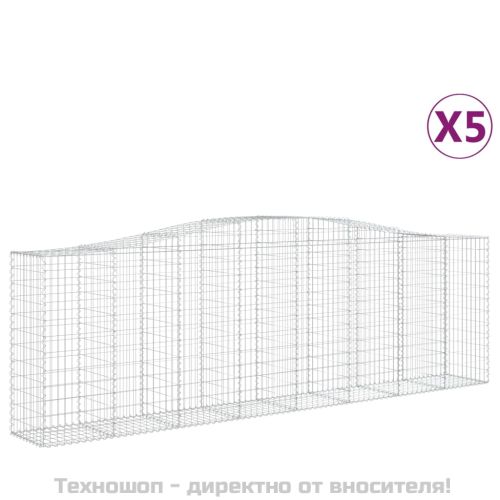 Габионни кошници арка 5 бр 400x50x120/140см поцинковано желязо
