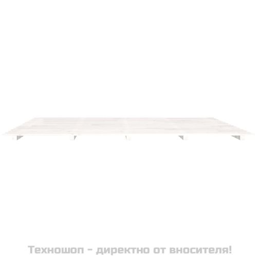 Рамка за легло, бяла, 160х200 см, бор масив