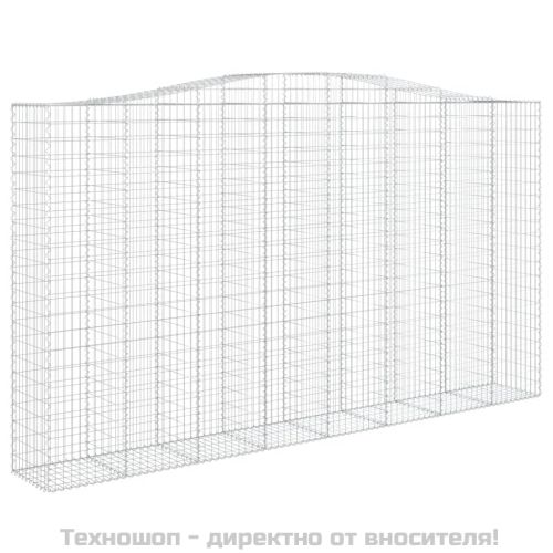 Дъговидна габионна кошница 400x50x220/240 см поцинковано желязо