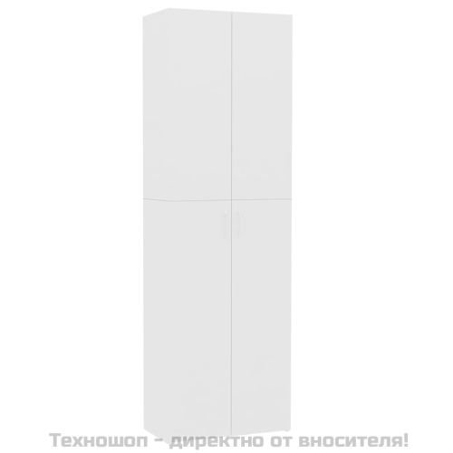 Офис шкаф, бял, 60x32x190 см, инженерно дърво