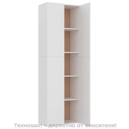 Офис шкаф, бял, 60x32x190 см, инженерно дърво