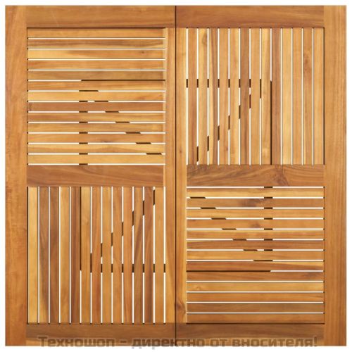 Градинска маса, 110x110x75 см, акация масив