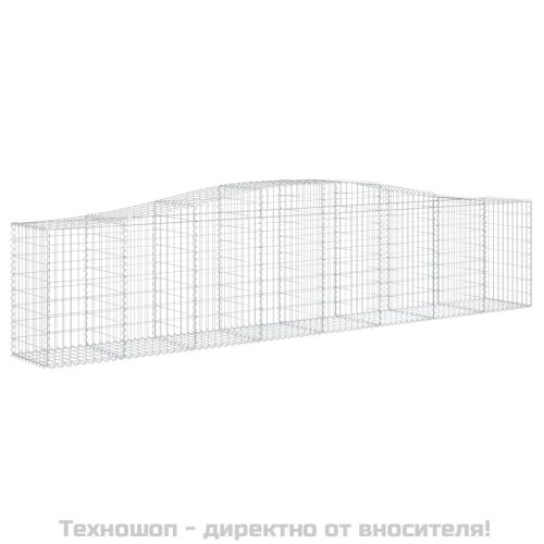 Габионни кошници арка 2 бр 400x50x80/100 см поцинковано желязо