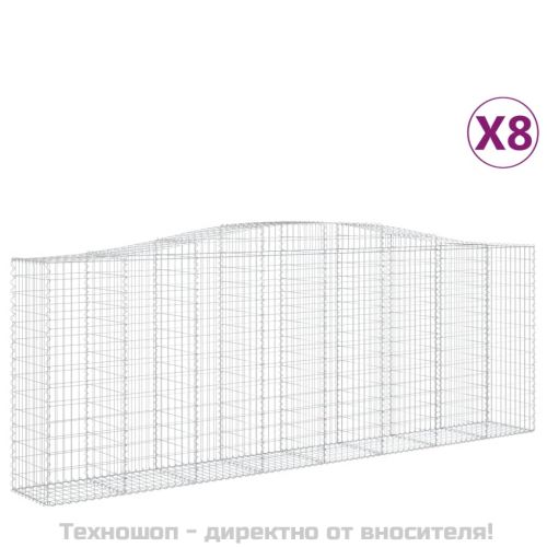 Габионни кошници арка 8 бр 400x50x140/160 см поцинковано желязо
