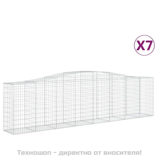Габионни кошници арка 7 бр 400x50x100/120 см поцинковано желязо