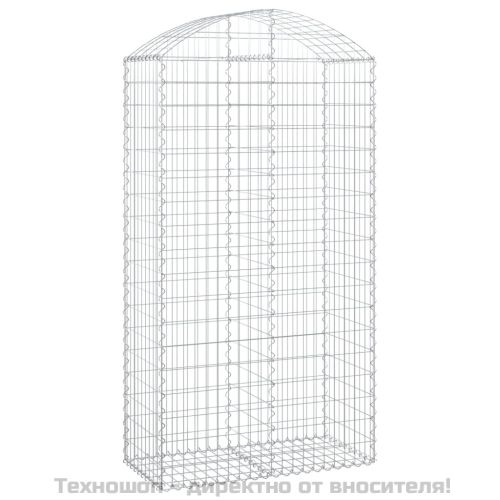 Дъговидна габионна кошница 100x50x180/200 см поцинковано желязо