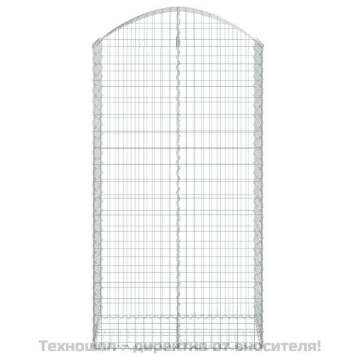 Дъговидна габионна кошница 100x50x180/200 см поцинковано желязо