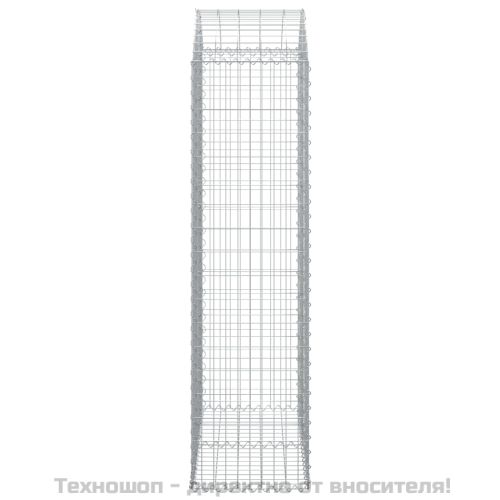 Дъговидна габионна кошница 100x50x180/200 см поцинковано желязо