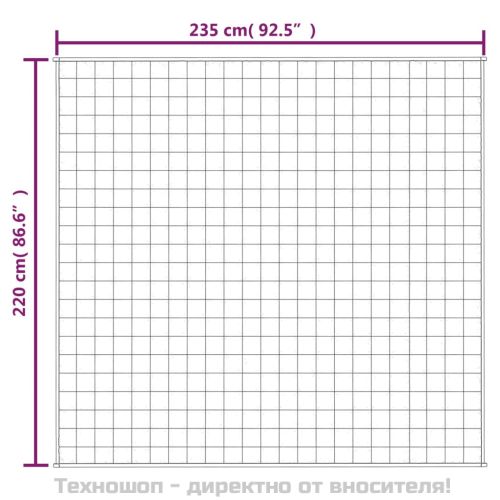 Утежнено одеяло сиво 220x235 см 11 кг плат