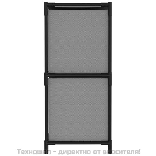 Шкаф за съхранение 4 текстилни кошници сив 63x30x71 см стомана