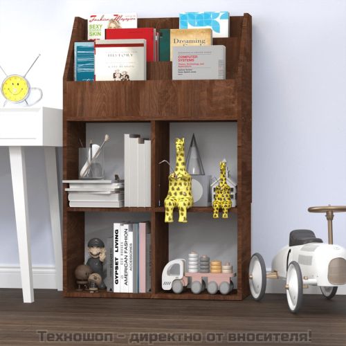 Етажерка за детски книжки, дъб, 71x30x114 см, инженерно дърво