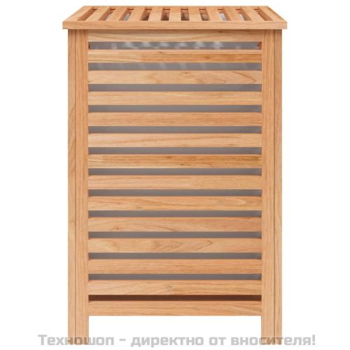 Кош за пране 45x45x65 см масивна орехова дървесина