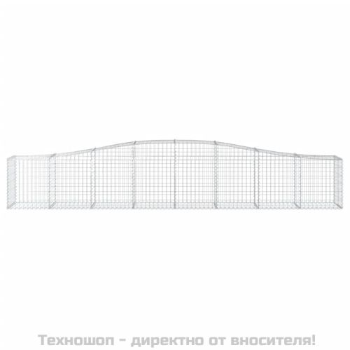 Габионни кошници арка 2 бр 400x50x60/80 см поцинковано желязо