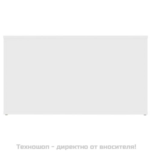 Сандък за съхранение, бял, 84x42x46 см, инженерна дървесина
