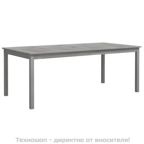 Градинска маса, сива, 200x100x75 см, акация масив