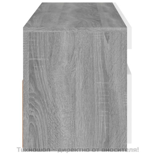 ТВ шкафове, 2 бр, с LED осветление, сив сонома, 60x35x40 см