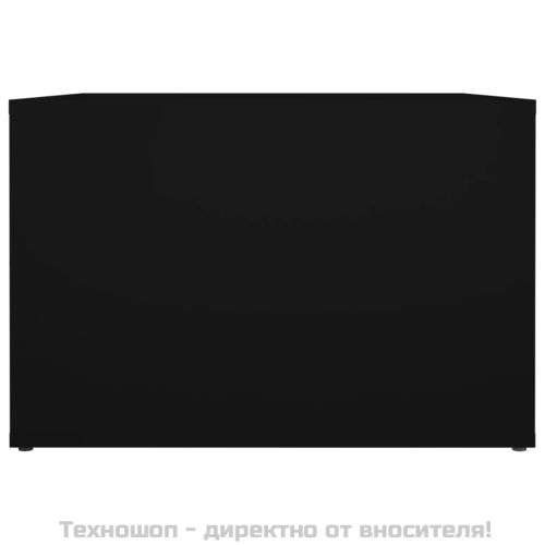 Нощна масичка, черна, 57x55x36 см, инженерно дърво