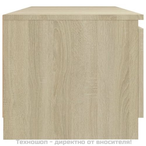 ТВ шкаф с LED осветление, дъб сонома, 140x40x36 см