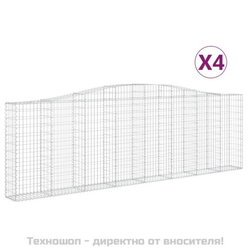 Габионни кошници арка 4 бр 400x30x120/140см поцинковано желязо