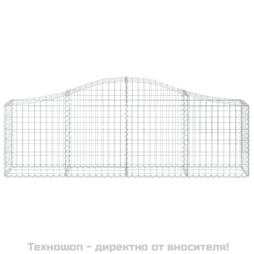 Габионни кошници арка 2 бр 200x30x60/80 см поцинковано желязо