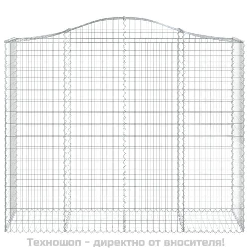 Габионни кошници арка 2 бр 200x50x160/180 см поцинковано желязо