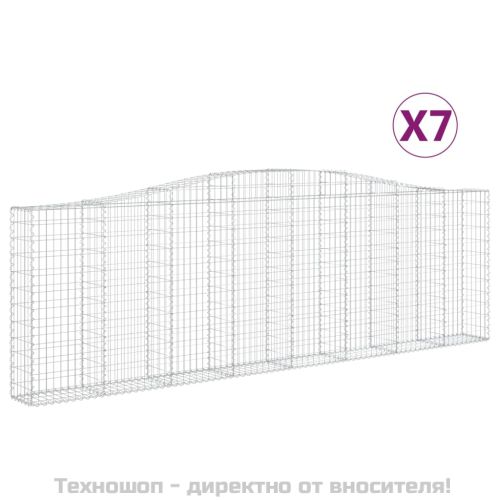 Габионни кошници арка 7 бр 400x30x120/140 см поцинковано желязо