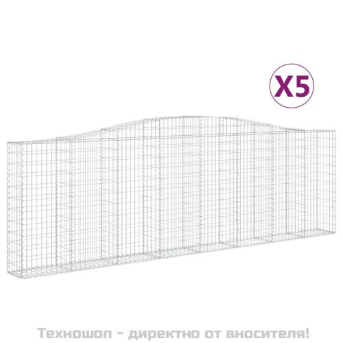 Габионни кошници арка 5 бр 400x30x120/140см поцинковано желязо
