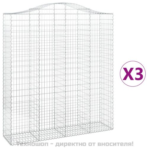 Габионни кошници арка 3 бр 200x50x220/240 см поцинковано желязо