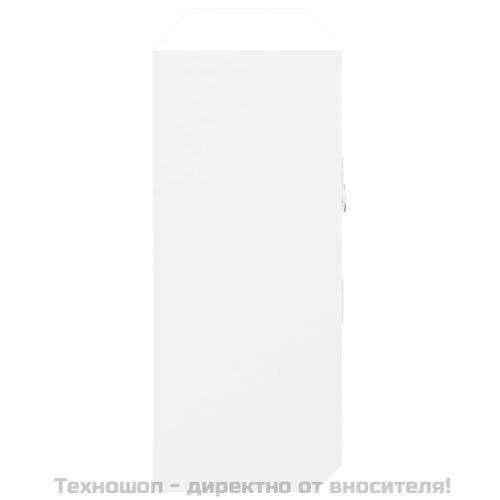 Шкаф за ключове бял 40x8,5x20 см инженерно дърво и стомана
