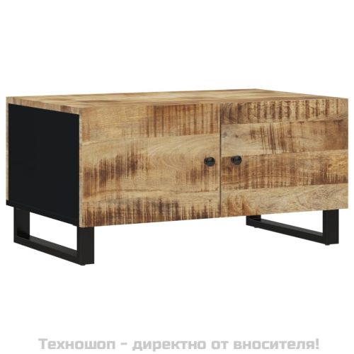Маса за кафе, 80x50x40 см, манго масив и инженерно дърво