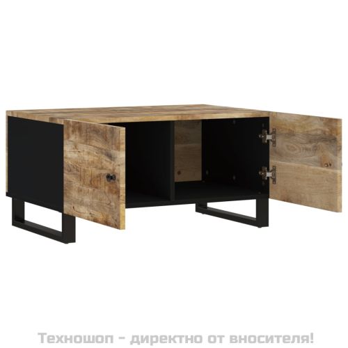 Маса за кафе, 80x50x40 см, манго масив и инженерно дърво