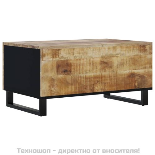 Маса за кафе, 80x50x40 см, манго масив и инженерно дърво