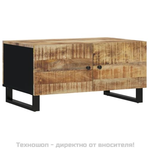 Маса за кафе, 80x50x40 см, манго масив и инженерно дърво