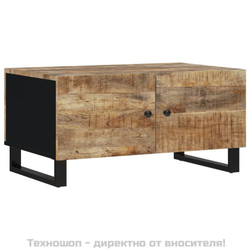 Маса за кафе, 80x50x40 см, манго масив и инженерно дърво
