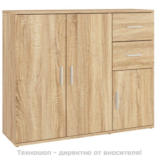 Бюфет, дъб сонома, 91x29,5x75 см, инженерно дърво