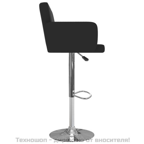 Бар табуретки, 2 бр, черни, изкуствена кожа