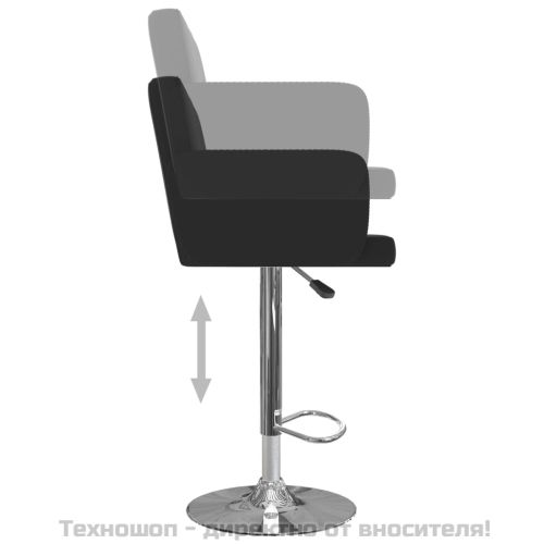 Бар табуретки, 2 бр, черни, изкуствена кожа