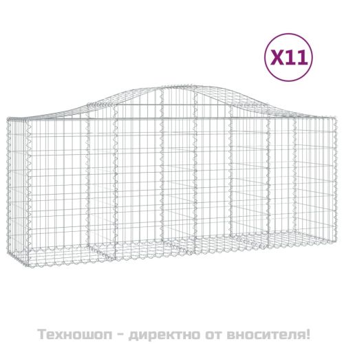Габионни кошници арка 11 бр 200x50x80/100 см поцинковано желязо