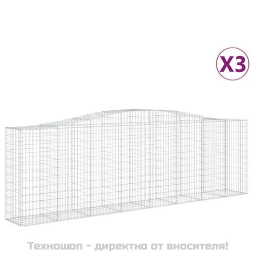 Габионни кошници арка 3 бр 400x50x120/140см поцинковано желязо