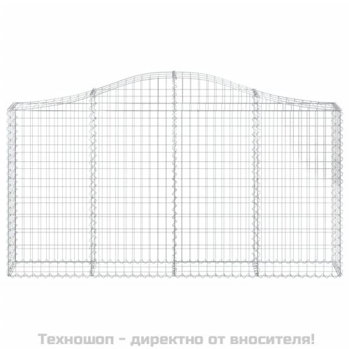 Габионни кошници арка 4 бр 200x30x100/120 см поцинковано желязо