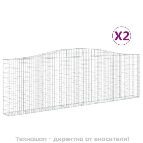 Габионни кошници арка 2 бр 400x30x120/140см поцинковано желязо