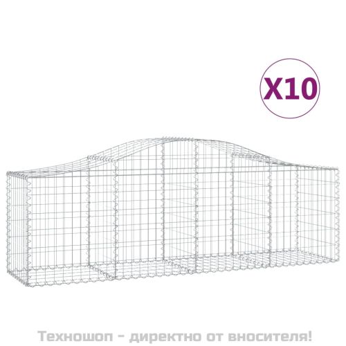 Габионни кошници арка 10 бр 200x50x60/80 см поцинковано желязо