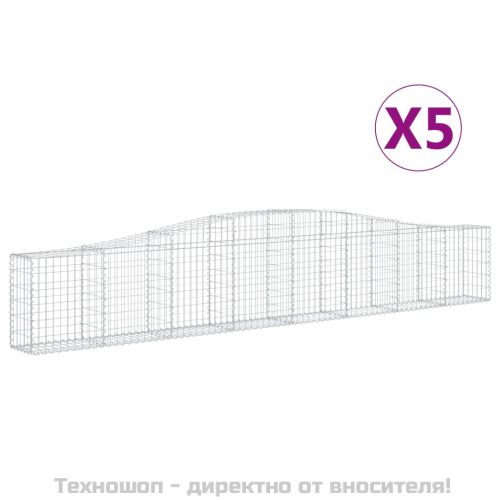 Габионни кошници арка 5 бр 400x30x60/80 см поцинковано желязо