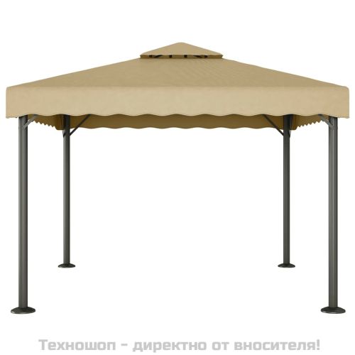 Шатра, таупе, 3x3 м, алуминий и стомана