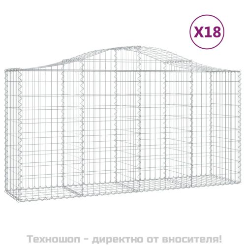 Габионни кошници арка 18 бр 200x50x100/120см поцинковано желязо